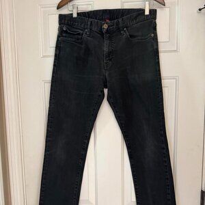 UJ Men's Black, high rise, straight leg jeans